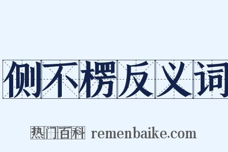 侧不楞反义词是什么意思的图片